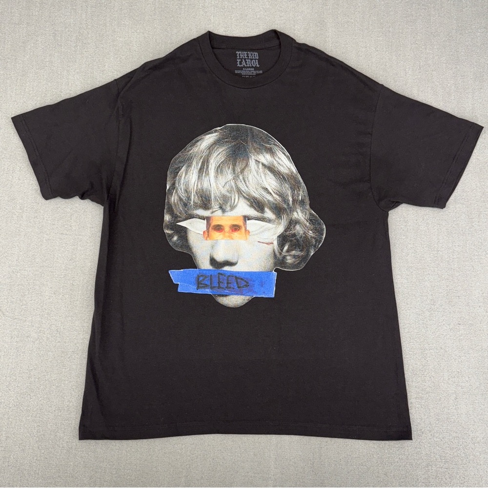 The Kid Laroi Tour T-Shirt Mens XL Black Graphic Band Tee Concert Front & Back
